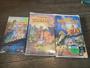 The Land Before Time II & III VHS Tapes Sealed - LBT 1 Not Sealed - 1 2 3 - Picture 1 of 4