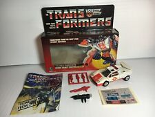 Vintage 1985 G1 Transformers Autobot RED ALERT MIB Box  All Weapons and More