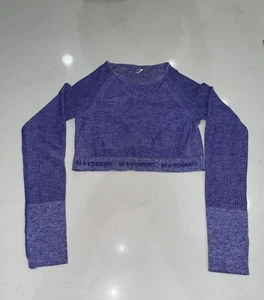 Gymshark Crop Top Womens Medium Vital Seamless Lifting Pink Gym Workout - Picture 1 of 6