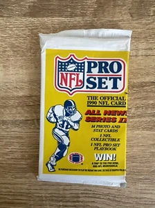NFL Pro Set Official 1990 Series 2 Trading Cards New And Sealed Yellow Pack - Picture 1 of 8