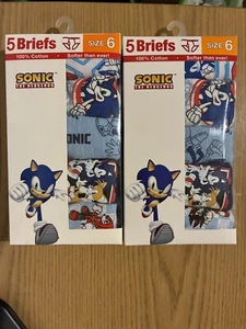 NWT Sonic The Hedgehog Boys Briefs 10 Pack - Size 6 - Picture 1 of 3