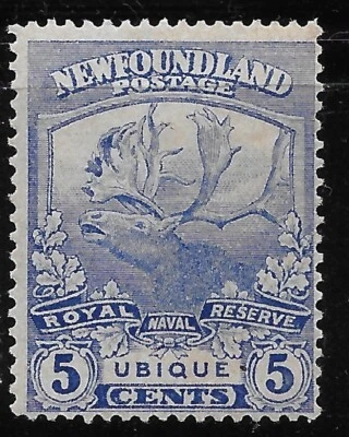 CANADA NEWFOUNDLAND 1919, KGV  SC#119 MLH VF ANIMAL  CARIBOU - Image 1 of 2