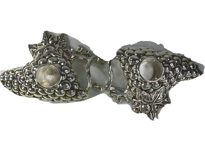 Candelabros Godinger plateados racimo de uva mesa cónica par mesa de cosecha Foto 1 de 4