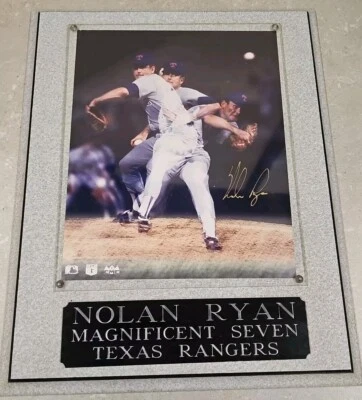 Nolan Ryan  Astros Rangers Signed Autographed 8x10 Picture Gold Marker Signature - Image 1 of 4