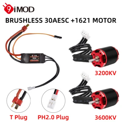 9IMOD 30A Brushless ESC Motor Combo 3200/3600KVFor 1/18 RC Car Axial SCX24 TRX4M - Image 1 of 4