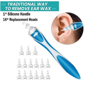 Soft Ear Wax Cleaner Removal Multi earwax Remover Spiral Safe Tip Tool AU Stock - Picture 1 of 7