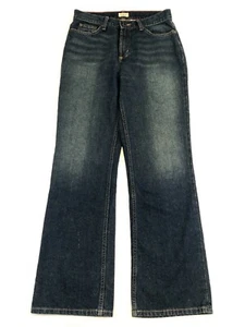Vintage LL Bean Boot Cut Jeans Women's Size 8 R - Dark Wash Mid Rise 100% Cotton - Picture 1 of 11