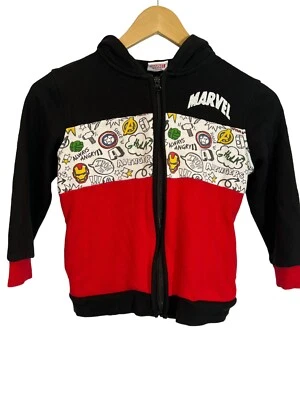 Sudadera con Capucha Cremallera Completa Marvel Boys - Talla 7 Bolsillos Vengadores, Iron Man, Hulk Foto 1 de 4
