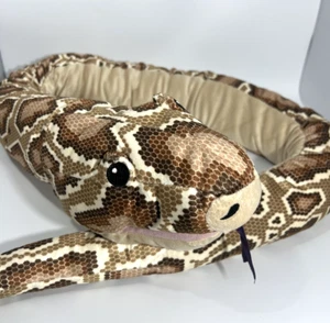 Ikea Snake Hand Puppet Burmese Python Brown Kids Toy Cuddly Plush Animal 67" New - Picture 1 of 5