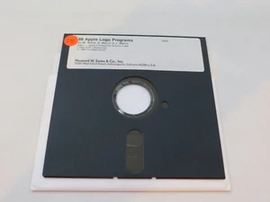 Disquette APPLE II 5,25" 88 PROGRAMMES LOGO APPLE vintage 1984 ordinateur rare htf - Photo 1/4
