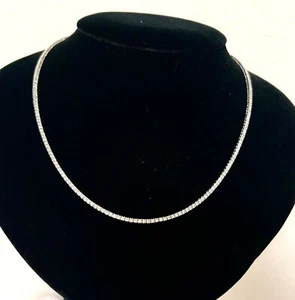 3.00ctw Round Solitaire Lab Grown Diamond Tennis Necklace 14K White Gold - Picture 1 of 5