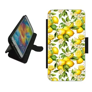 Lemon Phone case wallet flip cover For iPhone Samsung Pixel LEM2 fruit design - Picture 1 of 6