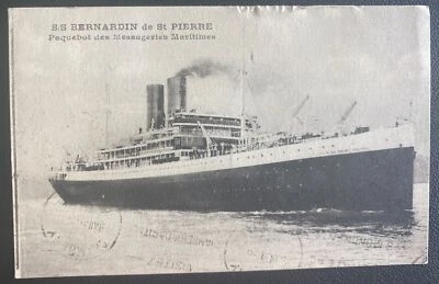 1931 Port Said Egypt RPPC Postcard cover To Chambery France SS Bernardin - Image 1 of 2