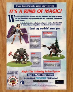 Magic the Gathering Action Figuren Serra Angel Orgg - Videospiel Print Werbung 1999 - Bild 1 von 3