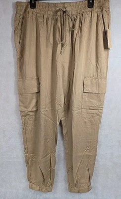 NWT Michael Kors Pant Womens Size XL Camel Khaki Lightweight Jogger NEW - Image 1 of 4