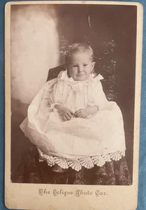 THE ECLIPSE PHOTO CAR Cabinet card photograph Cute Christening Santa Barbara CA? - Picture 1 of 2