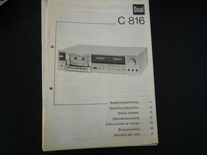 Manual de instrucciones original Dual C 816 - Imagen 1 de 1