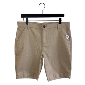 Old Navy Girls Size 18 Plus Khaki Uniform Bermuda Shorts Adjustable Waist NWT - Picture 1 of 4