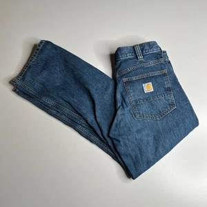 Pantalones de mezclilla Carhartt azul calce relajado 28x30 regular ropa de trabajo marca EE. UU. - Imagen 1 de 10