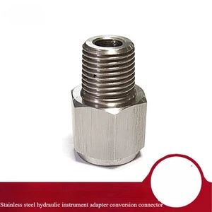 Stainless Steel Oil Pressure Gauge Adapter 1/8 NPT To M10x1.0 Fitting Universal - Picture 1 of 8