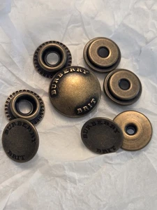 Burberry Brit Snap Button Replacement Pieces Brass Metal - Picture 1 of 7