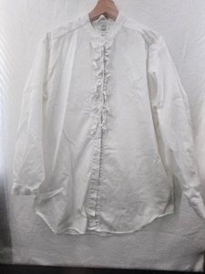 Laura Ashley Vintage 90's Jabot Tunic Blouse, Frill Front Stand Colar Long Sleev - Picture 1 of 9