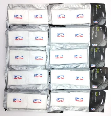 10 Stück Nike Basketball NBA ELITE Armbänder Schweißband Dri-Fit weiß - Bild 1 von 4