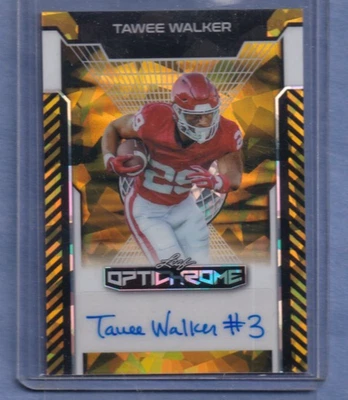 TAWEE WALKER 2025 LEAF OPTICHROME CRYSTALS BLACK GOLD #BATW1 1/1 AUTOGRAPH AUTO - Image 1 of 2