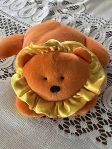 Baby Gund Puffy Luv 6 Zoll Plüschtier Stofftier #5763 gelb & orange Satin Löwe Lovey - Bild 1 von 9