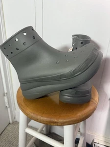 CROCS Classic Boot Men's Women's Rain Crush M 7 W 9 Hunter Green Pull On - Picture 1 of 11