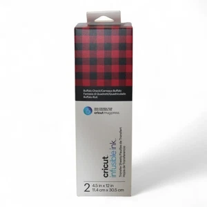 Cricut Infusible Ink Transfer Sheets Buffalo Check 4.5" X 12" 2 Sheets Permanent - Picture 1 of 5