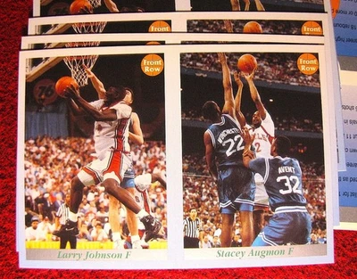 Ten 1992 Larry Johnson  Stacey Augmon UNLV Rebels Front Row Cards #99 #100 Promo - Image 1 of 3