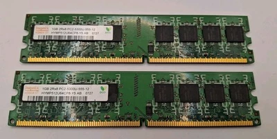 2 GB (1 GB x 2) Hynix 1 GB PC2-5300U HYMP512U64CP8-Y5 Foto 1 de 2