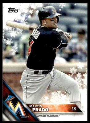 2016 Topps Holiday #HMW174 Martin Prado Miami Marlins Baseball - Image 1 of 2