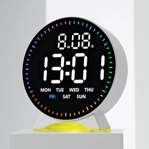 Running Second Digital LED Clocks Display Table Clock  for Bedroom - Picture 1 of 17
