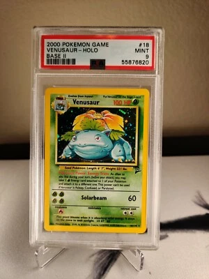 2000 Pokemon Base Set 2 Holo Venusaur #18 PSA 9 MINT - Image 1 of 2