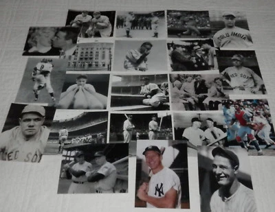 Juego de 21 postales de los New York Yankees Greats DIFF Ruth Gehrig Joe D. Munson Mantle Foto 1 de 4