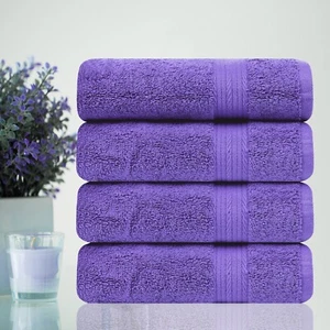 Ample Decor Bath Towel Pack of 4 100% Cotton 600 GSM Highly Absorbent Soft - Picture 1 of 25