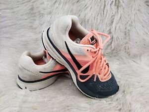 NIKE Pegasus 30 Gray Peach White Running Shoes Womens Size US 6.5 EUR 37.5