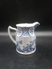 Old Chelsea Furnivale Limited England RD No 647812 Blue & White Cream Pitcher