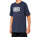 100% Youth Icon Tee Navy Heather Youth S 20001-00012