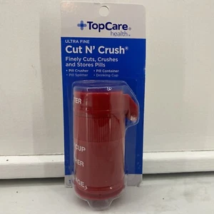 CUT N' CRUSH Pill Splitter And Crusher Ultra Fine Ezy Dose Red Drinking Cup - Picture 1 of 4