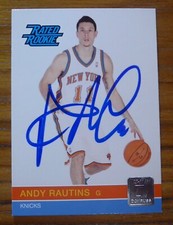 ANDY RAUTINS autograph signed auto 2010-11 Panini Basketball New York Knicks