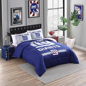 NFL New York Giants 3pc Full/Queen Command Comforter Set - Picture 1 of 6