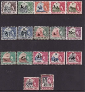 BASUTOLAND QEII 1961 SG58/68a extended set of 17 - MNH - Picture 1 of 2