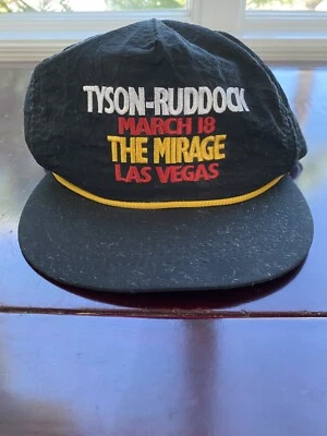 VINTAGE Mike Tyson vs Donovan Ruddock Boxing Hat Las Vegas March 18, 1991 - Image 1 of 3