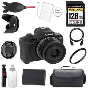 Canon EOS R100 Camera with 18-45mm Lens +128GB+ Bag+UV Filter-Basic Kit - Picture 1 of 5