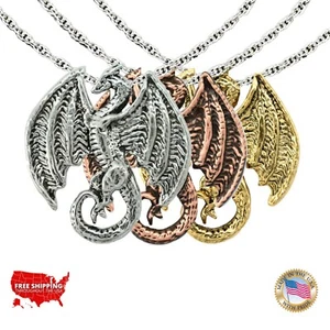 Collar y colgante volador Creative Pewter Designs dragón, G009 - Imagen 1 de 5