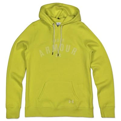 Under Armour женщины разминка логотип с капюшоном толстовка Ua свободного кроя желтый - Изображение 1 из 2