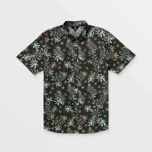 All Sizes Volcom Warbler Woven Button Up Short Sleeve Geometric Shirt Men's - Picture 1 of 2